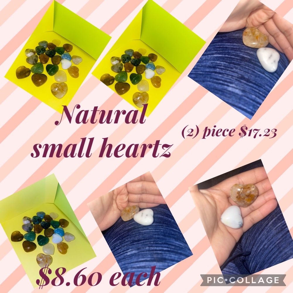 Hearts of crystals quartz they say that these shape hearts helps heal your wound